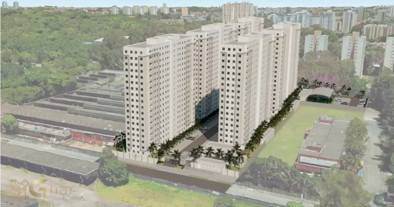 Vista aérea por drone do Residencial Estoril em Interlagos