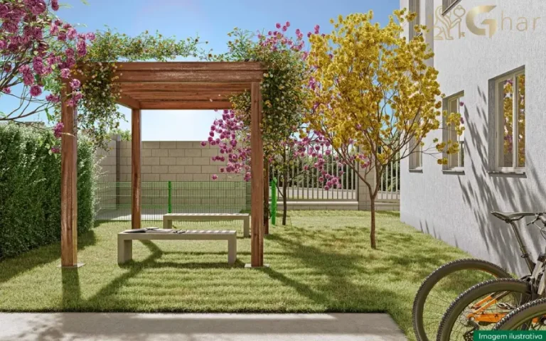 Gazebo do Residencial Ipês em Itaquera com área de descanso