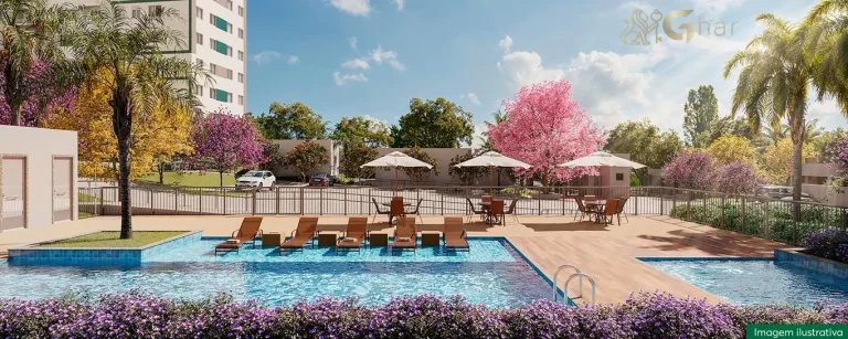 Piscina do Residencial Poente Dos Tucanos em Pirituba, condomínio de apartamentos em São Paulo