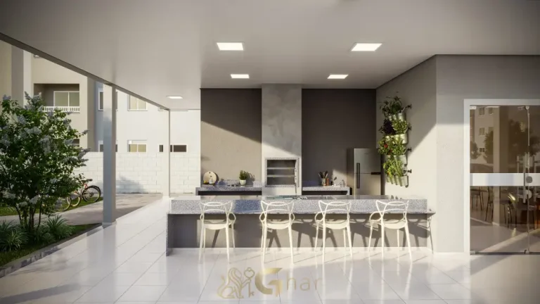 Espaço gourmet do Residencial Silverstone em Interlagos para encontros e momentos especiais