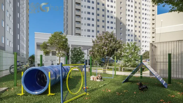 Pet place do Residencial Silverstone em Interlagos com espaço exclusivo para animais de estimação