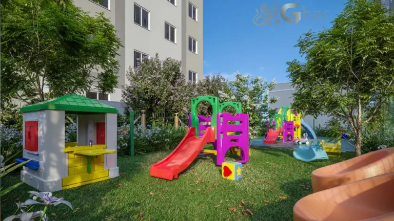 Playground do Residencial Silverstone em Interlagos com área infantil ao ar livre