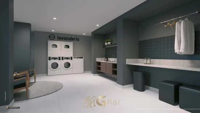 Lavanderia compartilhada do condomínio Singular Butantã com praticidade diária