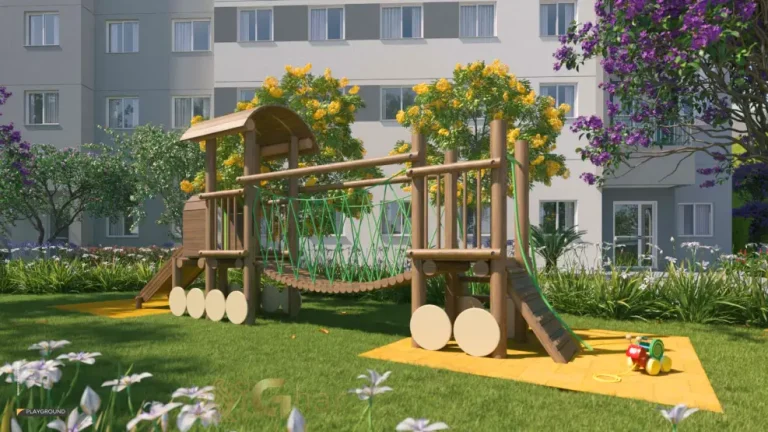 Playground do condomínio Singular Butantã com área de lazer infantil ao ar livre