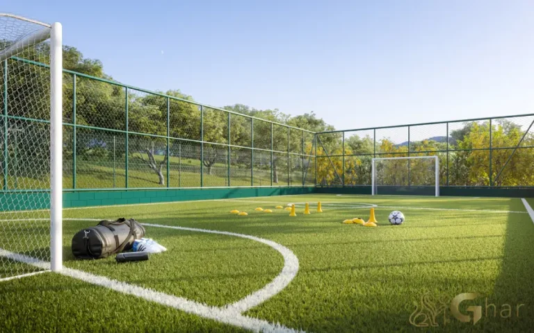 Quadra de grama sintética do condomínio Soul Miguel Yunes Interlagos