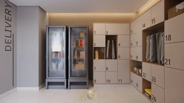 Espaço delivery do condomínio Supreme Anália Franco para recebimento de encomendas