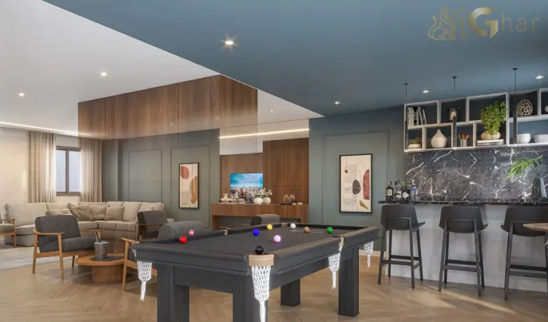 Sport bar do condomínio Supreme Anália Franco com ambiente moderno