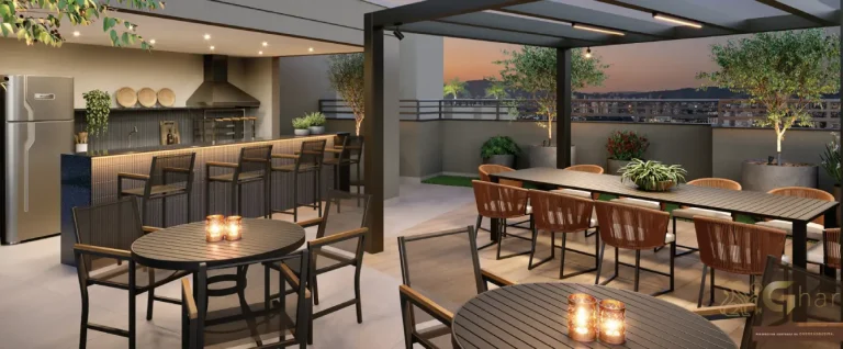 Churrasqueira no rooftop do Supreme Vila Romana com vista privilegiada