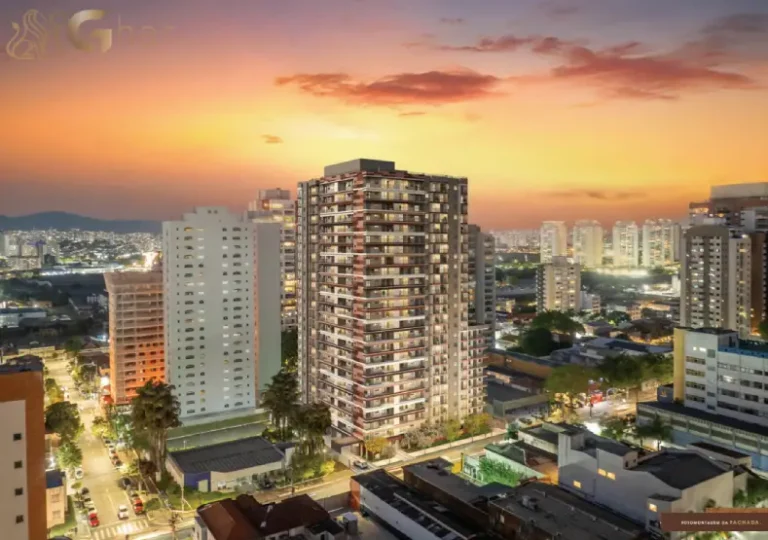 Vista aérea da fachada do condomínio Supreme Vila Romana na Vila Romana