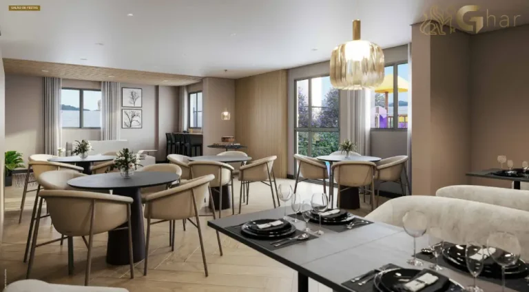 Salão de festas do The One Chácara Santo Antônio para eventos e confraternizações