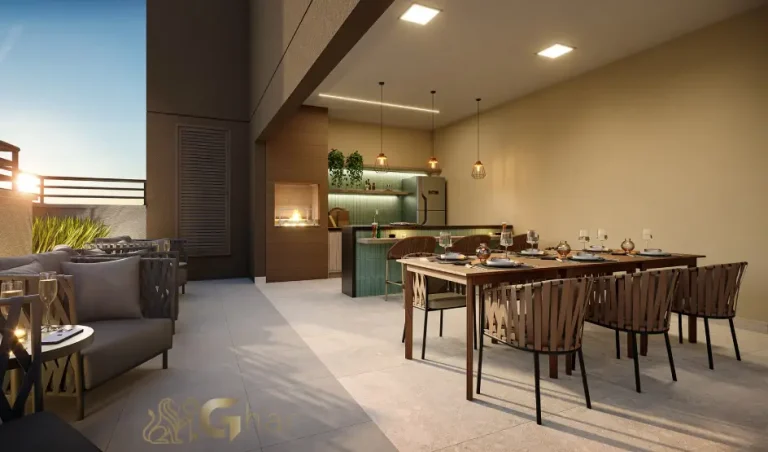 Churrasqueira no rooftop do The One Granja Julieta, apartamentos na Chácara Santo Antônio