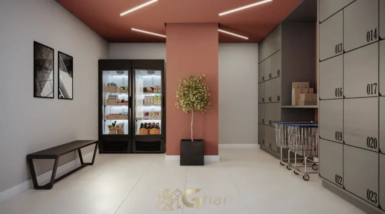 Espaço delivery do The Place Barra Funda com área organizada para recebimento de encomendas no condomínio