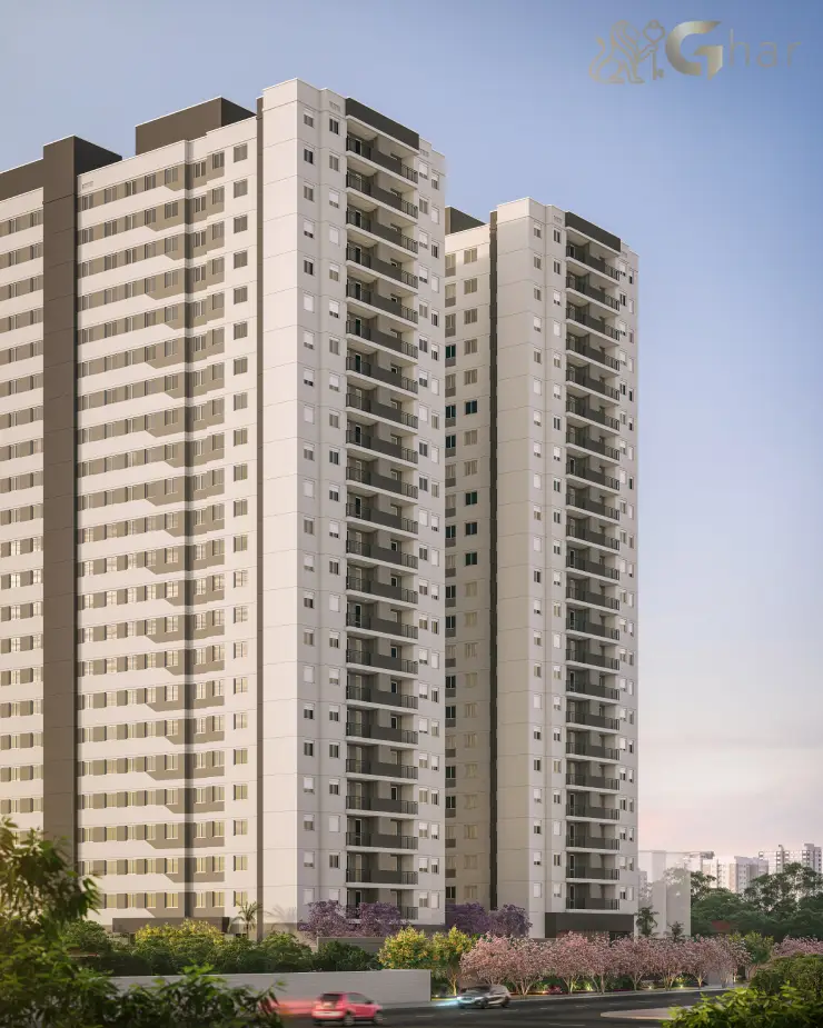 Fachada do The Place Barra Funda condomínio de apartamentos na Barra Funda São Paulo