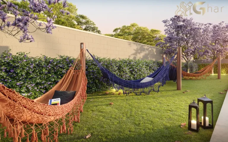 Redário do The Place Barra Funda com espaço de descanso ao ar livre