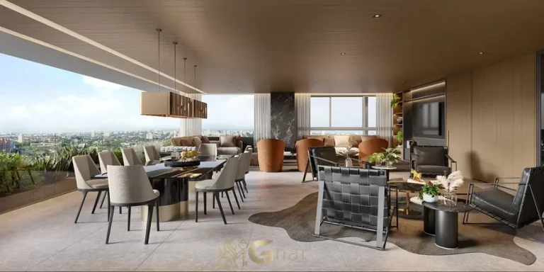 Living decorado do apartamento de 252 m² no Tonino Lamborghini Apartments San Paolo