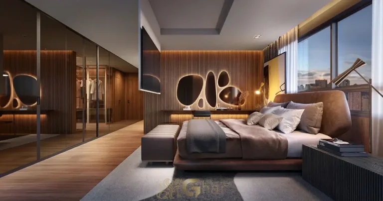 Suíte master decorada do apartamento de 252 m² no Tonino Lamborghini Apartments San Paolo