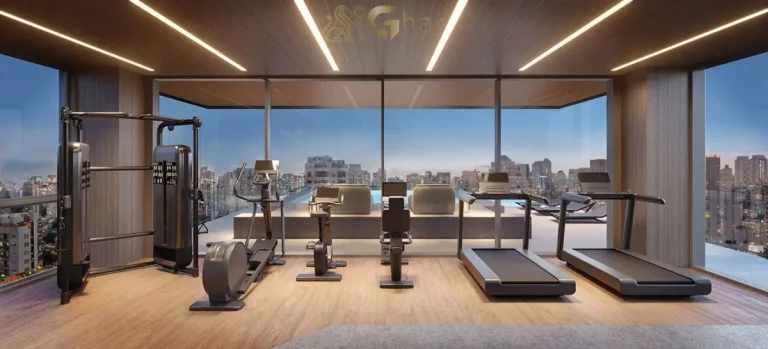 Academia fitness do Tonino Lamborghini Apartments San Paolo com equipamentos modernos