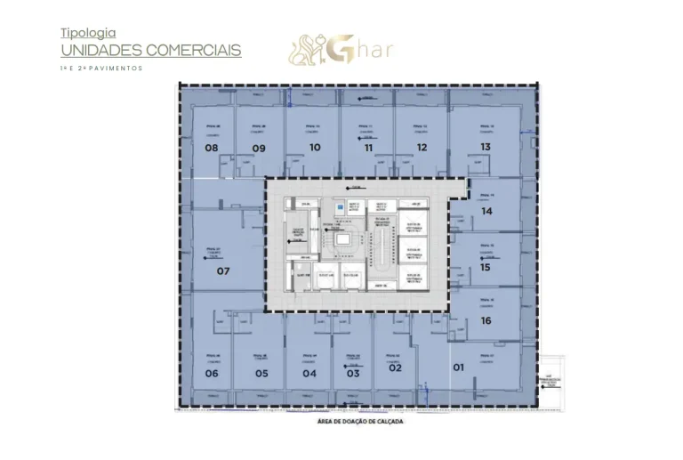 Planta Das Unidades Comerciais 1º E 2º Pavimentos Union Braz Leme Santana