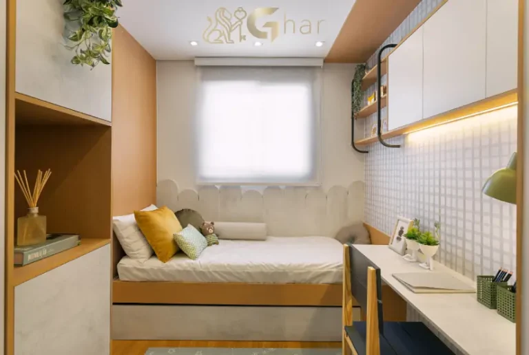 Quarto infantil do apartamento decorado do Uniq Panamby com espaço otimizado