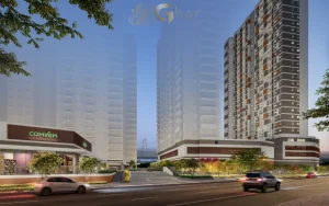Fachada com portaria do Uniq Panamby oferecendo segurança e sofisticação