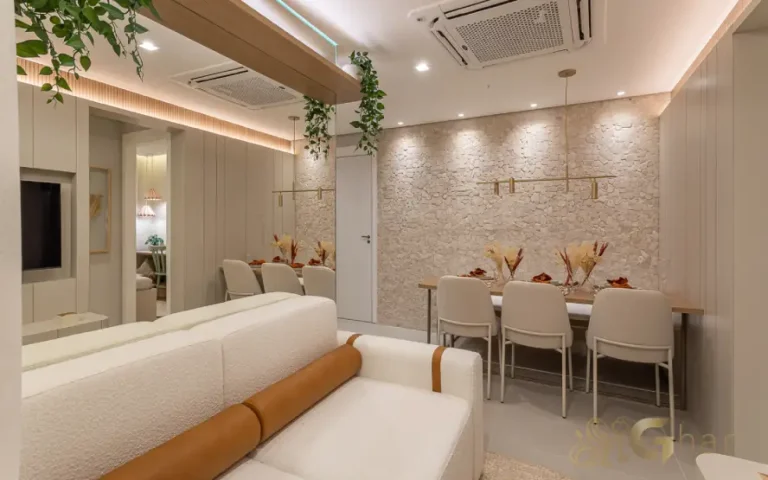 Sala de estar do apartamento decorado no Urban Vila Maria