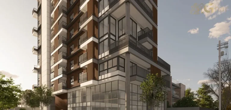 Detalhes da fachada do condomínio Verde Città na Consolação