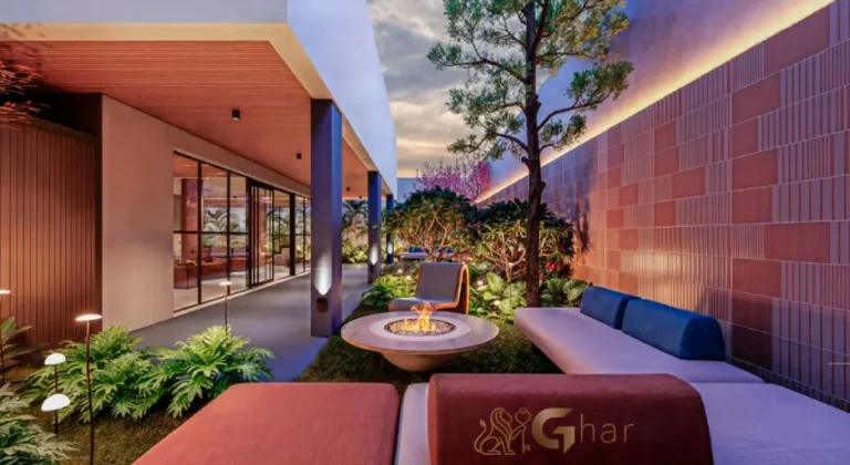 Jardim externo do condomínio Verde Città na Consolação