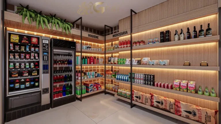 Mini market do condomínio Verde Città na Consolação