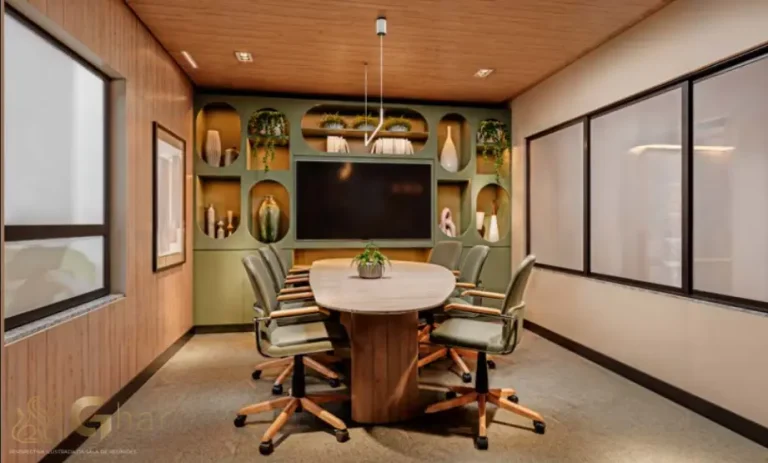 Sala de reuniões do condomínio Verde Città na Consolação