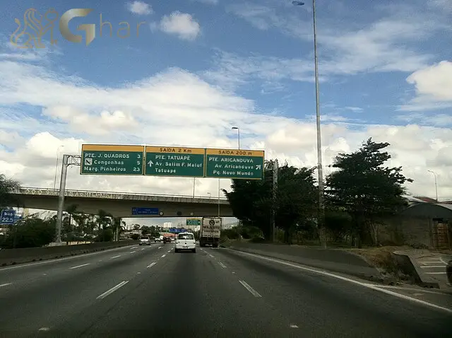 Marginal Tietê próxima a Zona Norte de São Paulo