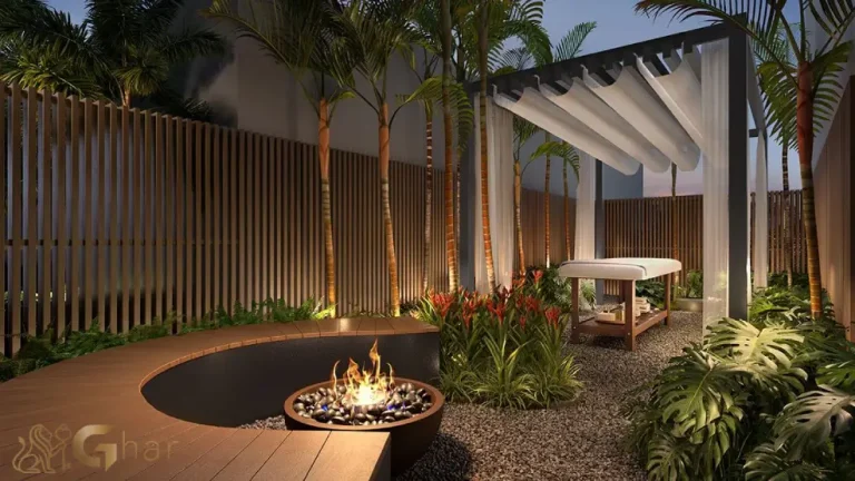 Área de massagem externa do condomínio Vinci Moema em Moema São Paulo