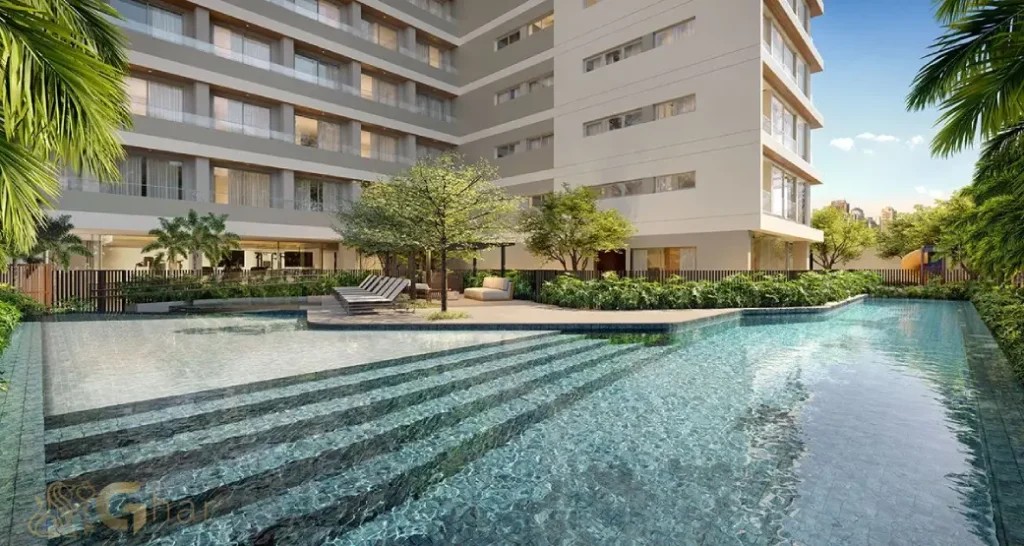 Piscina com raia de 25 metros e borda infinita do Vinci Moema em Moema São Paulo