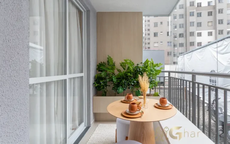 Terraço do apartamento decorado do Yunes Park em Interlagos São Paulo