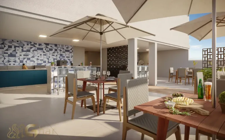 Churrasqueira no rooftop do Yunes Park em Interlagos São Paulo