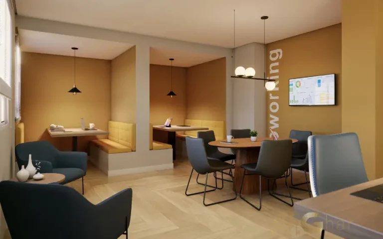 Espaço coworking do condomínio Yunes Park em Interlagos São Paulo