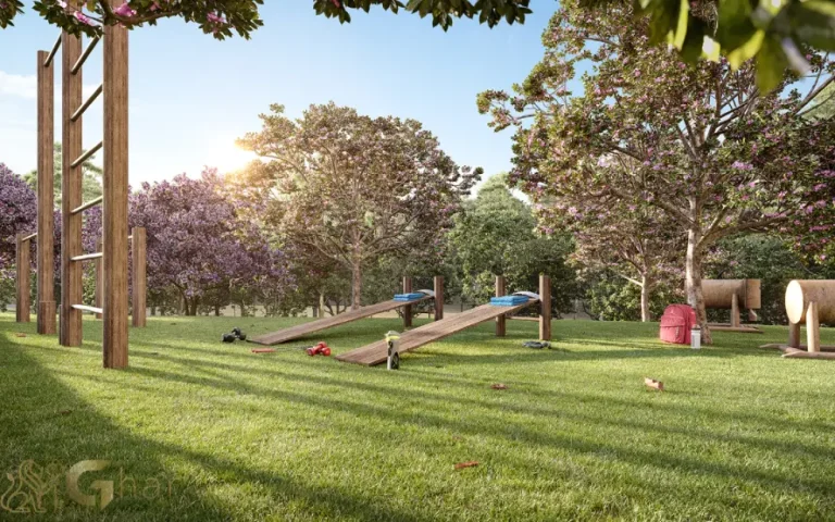 Área de fitness externo do condomínio Yunes Park em Interlagos