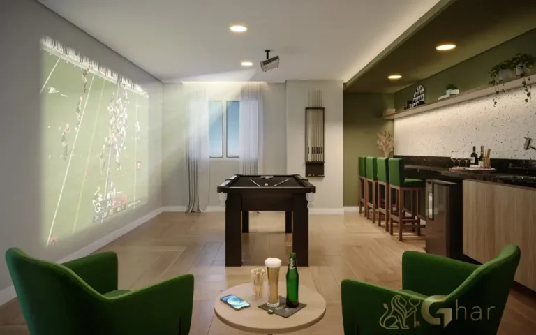 Sport bar no rooftop do condomínio Yunes Park em Interlagos