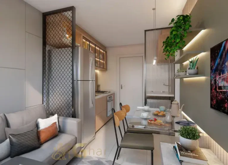 Sala do apartamento decorado Mapp Barra Funda na Barra Funda SP