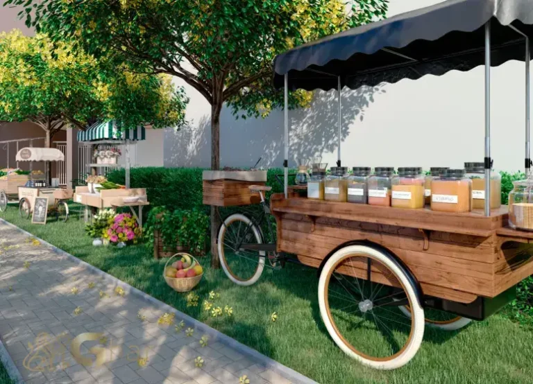 Espaço Feirinha do condomínio Mapp Barra Funda na Zona Oeste SP