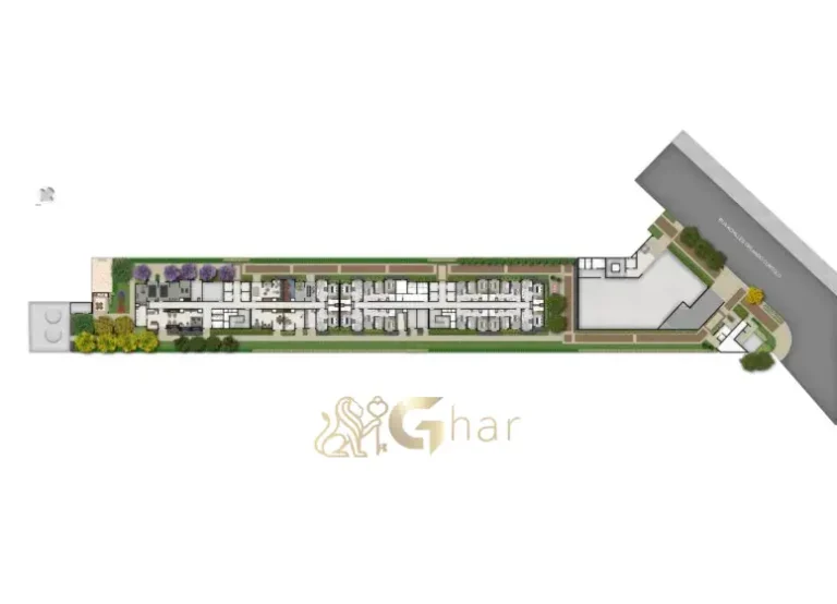 Implantação das áreas comuns do Mapp Barra Funda no térreo