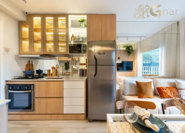 Integração da cozinha com sala no apartamento decorado do Meu Plano&Interlagos