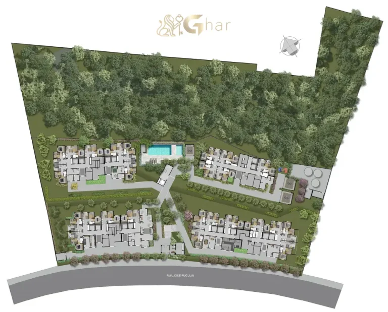 Planta de implantação do térreo do condomínio Fugulin no Meu Plano&Interlagos