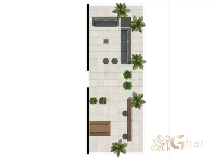 Implantação do rooftop do Mistá by Plano&Plano Tupinás no bairro Saúde