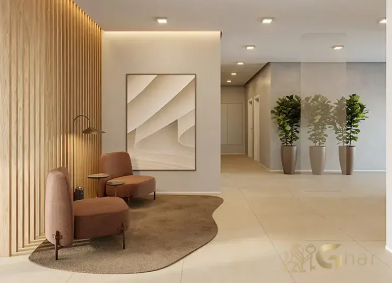 Lobby do condomínio Mistá by Plano&Plano Tupinás na Saúde São Paulo