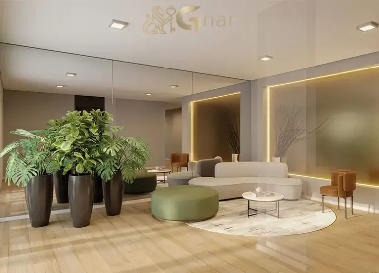Lobby residencial do Mistá by Plano&Plano Ubiatans na Saúde em São Paulo
