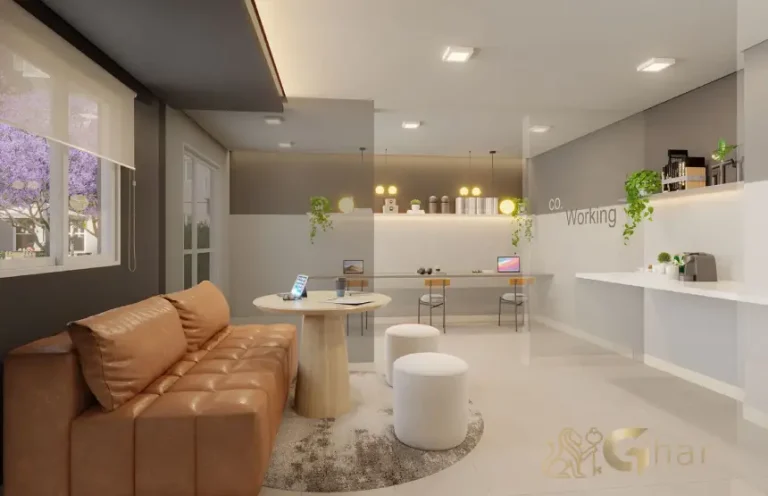 Outro ângulo do coworking do condomínio Mundo Park Alvorada no Campo Grande