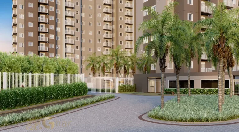 Fachada do condomínio Mundo Park Alvorada no Campo Grande em São Paulo