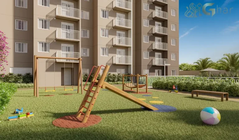 Playground infantil do condomínio Mundo Park Alvorada no Campo Grande