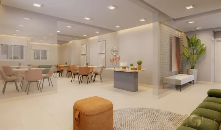 Outro ambiente do salão de festas do Mundo Park Alvorada no Campo Grande