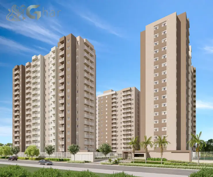 Fachada do condomínio Mundo Park Aurora no Campo Grande Zona Sul de São Paulo